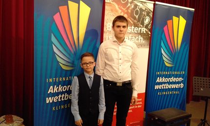 Die Schüler Erik Emmerlich und Ruben Tizian Roth (beide Akkordeon) waren am vergangenen Wochenende äußerst erfolgreich in Klingenthal