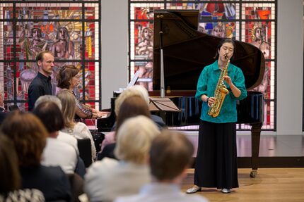 Begeisterte am Samstag im Bürgersaal: die in Brüssel lebende Saxophonistin Yuina Nabata.
