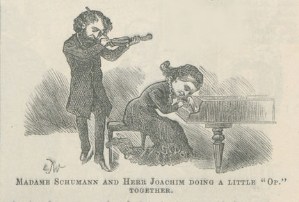 „Madame Schumann and Herr Joachim“ aus der Zeitschrift Punch or The London Charivari 1881